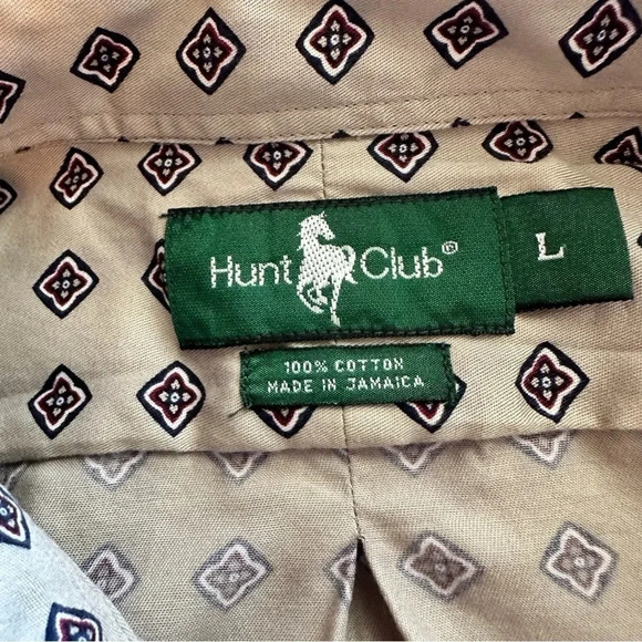 Hunt Club Men’s Long Sleeve Button Down Collared Dress Shirt Made in Jamaica - Picture 3 of 7